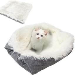 Lit moelleux Coussin pour chat Sdlogal panier ultra doux, Moelleux et doux, fond antidérapant, en