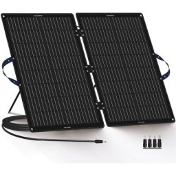 100W panneau solaire Portable Monocristallin Pliable avec Support Réglable, Câble Photovoltaïque