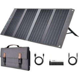36W Panneau Solaire Portable PD20W, Chargeur Solaire Pliable (usb c + usb a +20V dc Sortie) pour