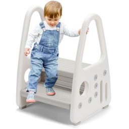 Randaco - Marchepied Enfant, Marche Pieds Bebe,Marchepieds d'Enfant Escabeau avec Accoudoirs de