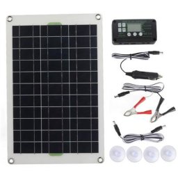 Kit de Panneau Solaire 50 w, Panneau Solaire Monocristallin Haute efficacité 12 V/24 v avec