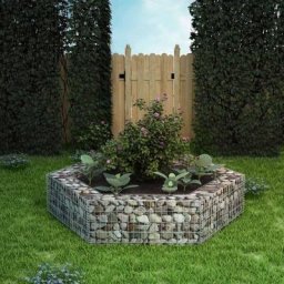 Elegant-Stil Lit surélevé à gabion hexagonale 200x173x40 cm,pour Salon/Jardin,Montage facile,13,8 Kg