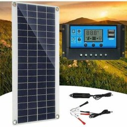 Panneau Solaire 300W 12V, Kit de Panneau Solaire, Chargeur de Batterie Kit avec régulateur de