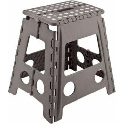 Marche Pied Pliant grand modele - Résiste jusqu'à 150kg de charge - Pliable - Noir - Venteo