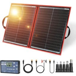 Dokio - 100w Panneau solaire portable pliable pour VR/Camping/Téléphoner