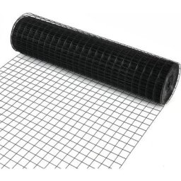 Grillage à Poule 4cm en Fer Trempé le plastique 0,9x15M Grillage pour Plantes et Animaux Noir