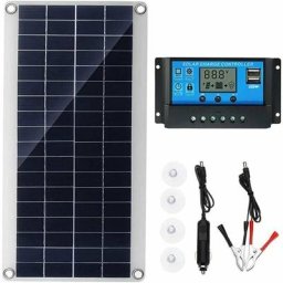 Panneau Solaire 300W 12V, Kit de Panneau Solaire, Chargeur de Batterie Kit avec régulateur de