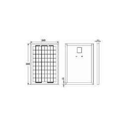 Kit panneau solaire polycristallin 10W 12V et régulateur 5A