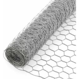 Alice's Garden - Grillage à poule. 1x25m. triple torsion. acier galvanisé - Gris