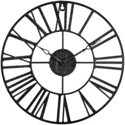 Horloge murale vintage - d 36.5 cm - Noir - Livraison gratuite - Noir