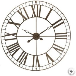 Pendule en métal - Vintage - d 90 cm - Livraison gratuite - Marron
