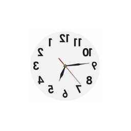 Horloge murale inversée à piles Art créatif décoration murale montre de temps numérique décor à la