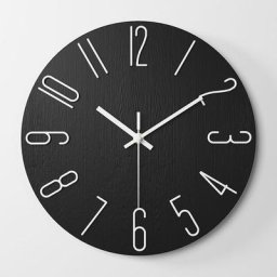 12 pouces 30CM horloge murale en plastique sans verre lumière montre murale décorative de luxe