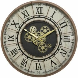 Horloge pendule murale rétro en métal - Marron - d 57 cm - Livraison gratuite - Cuivré