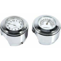 Montre Moto Guidon, 7/8' Horloge Numérique de Montage de Guidon de Moto étanche et Thermomètre Temp