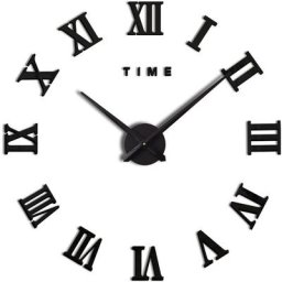 Moderne diy Grand Pendule Murale Chiffres Romains Big Montre Stickers 3D Horloge Montre Murale Home