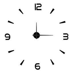 Muet bricolage horloge murale autocollant mural tridimensionnel horloge 60-100mm librement réglable