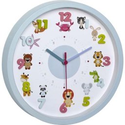 Little Animals à quartz Horloge murale 30.9 cm x 4.4 cm bleu clair - Tfa Dostmann