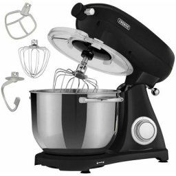Robot Pâtissier Professionnel 1800W Retro Noir Faible Bruit Robot de Cuisine Multifonction 6 Litres