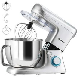 Costway - Robot Pâtissier 1400W avec Bol 7L Batteur Electrique en Inox et abs à 6 Vitesses