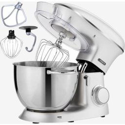 Arebos - Robot Pâtissier Professionnel 1500W Argent Robot de Cuisine Multifonction xxl Bol d'Acier
