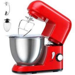 Relax4life - Robot Pâtissier Professionnel 1300W avec Bol d'acier inox 4L et 6 Niveaux de Vitesse,