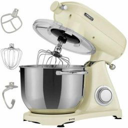 Arebos - Robot Pâtissier Professionnel 1800W Retro Créme Faible Bruit Robot de Cuisine