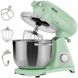 AREBOS Robot Pâtissier Professionnel 1800W Retro Vert Faible Bruit Robot de Cuisine Multifonction 6
