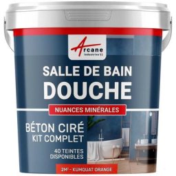Béton ciré salle de bain douche italienne pièce d'eau KIT BETON CIRE SALLE DE BAINS - DOUCHE