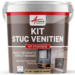 Kit stuc venitien enduit stucco spatulable décoratif kit stuccolis - kit jusqu'à 7 m² - Terre De