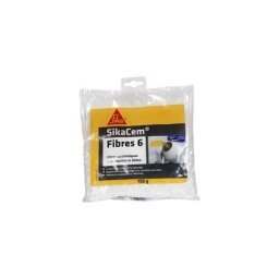 Sika - Fibres micro-synthétiques Cem - Pour bétons et mortiers - Fibres 6 - 150 g - Blanc