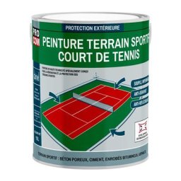Peinture tennis, peinture terrain de sport, rénovation et protection de terrain sportif procom