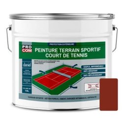 Peinture tennis, peinture terrain de sport, rénovation et protection de terrain sportif procom