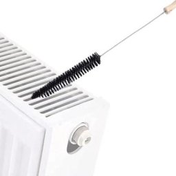 72cm Brosse pour radiateur en poils de chèvre - La brosse avec longue tête de brosse pour radiateurs