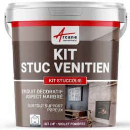 Kit stuc venitien enduit stucco spatulable décoratif kit stuccolis - kit jusqu'à 7 m² - Violet