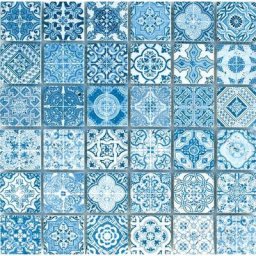 Mosaïque Travertin Décoré Tanger 48x48mm