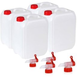4 x 5 Litre Set de bidons à eau pour le camping