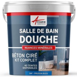 Béton ciré salle de bain douche italienne pièce d'eau KIT BETON CIRE SALLE DE BAINS - DOUCHE
