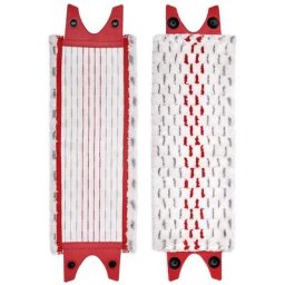 Vileda - Recharge Balai à pla - Version Microfibre, Blanc et Rouge - Pour vadrouilles UltraMax,