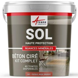 Arcane Industries - Béton Ciré Sol en Kit - Primaire et vernis de finition inclus - 5 m² (en 2