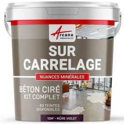 Arcane Industries - Béton ciré sur carrelage cuisine salle de bain mural sol plan de travail