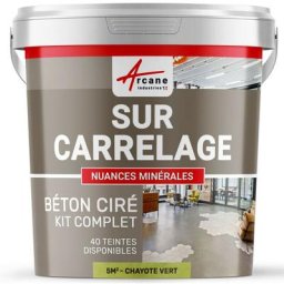 Arcane Industries - Béton ciré sur carrelage cuisine salle de bain mural sol plan de travail