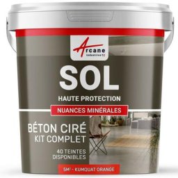 Arcane Industries - Béton Ciré Sol en Kit - Primaire et vernis de finition inclus - 5 m² (en 2