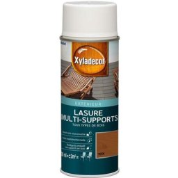 Lasure aérosol multi-supports tous types de bois extérieur - aspect mat teck 400 mL Xyladecor Teck