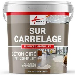 Arcane Industries - Béton ciré sur carrelage cuisine salle de bain mural sol plan de travail