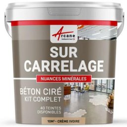 Arcane Industries - Béton ciré sur carrelage cuisine salle de bain mural sol plan de travail