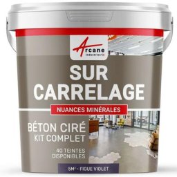 Arcane Industries - Béton ciré sur carrelage cuisine salle de bain mural sol plan de travail