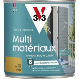 V33 - Peinture extérieure Multi-matériaux Miel Satin 0,5L