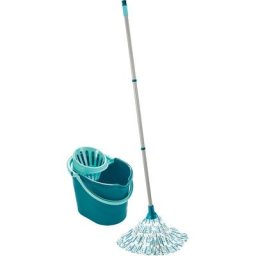 Leifheit 56792 seau et système de lavage Réservoir unique Turquoise, Blanc