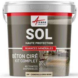 Arcane Industries - Béton Ciré Sol en Kit - Primaire et vernis de finition inclus - 2 m² (en 2